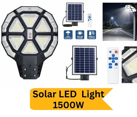 Ηλιακό Φωτιστικό Δρόμου LED UFO 1500W με Φωτοβολταϊκό Πάνελ & Τηλεχειριστήριο